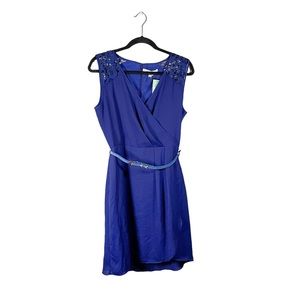 Uttam Boutique Stitch Fix NWT Royal Blue Sleeveless Formal Dress w/ Belt Size 12